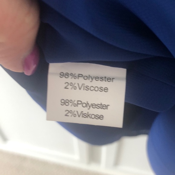 100% polyester lined dress flutter sleeves XL - Picture 3 of 5